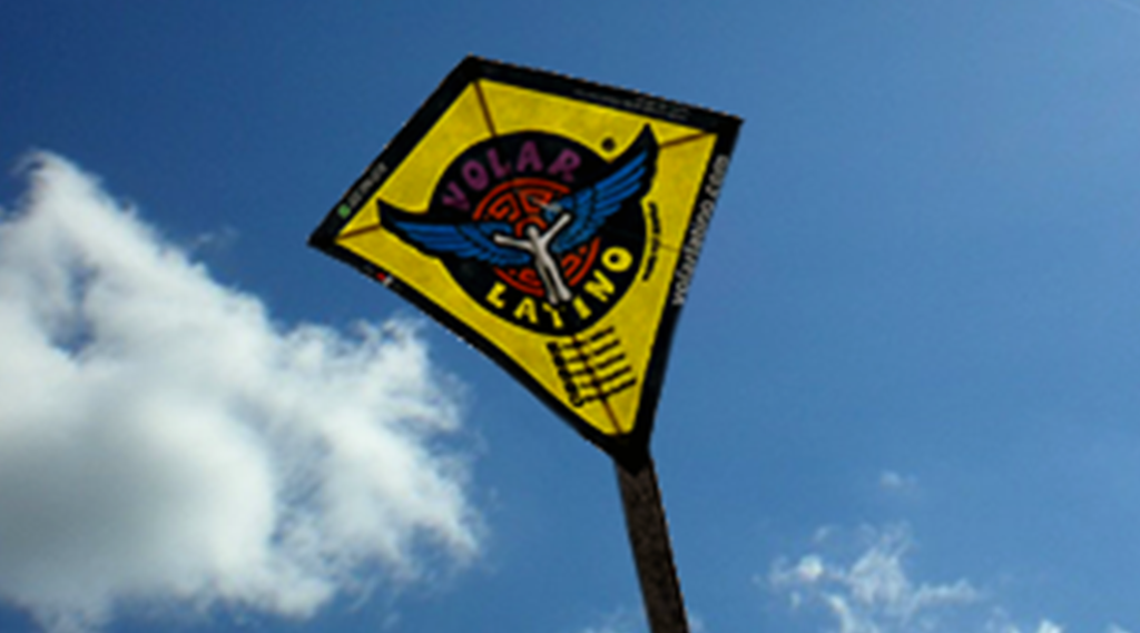 Cometa publicitaria en tela