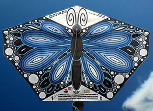 cometa para niños y niñas en tela