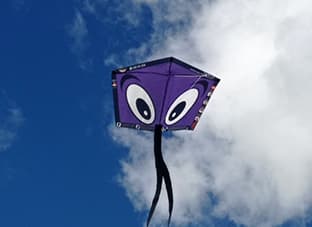 Cometa en tela recreativa